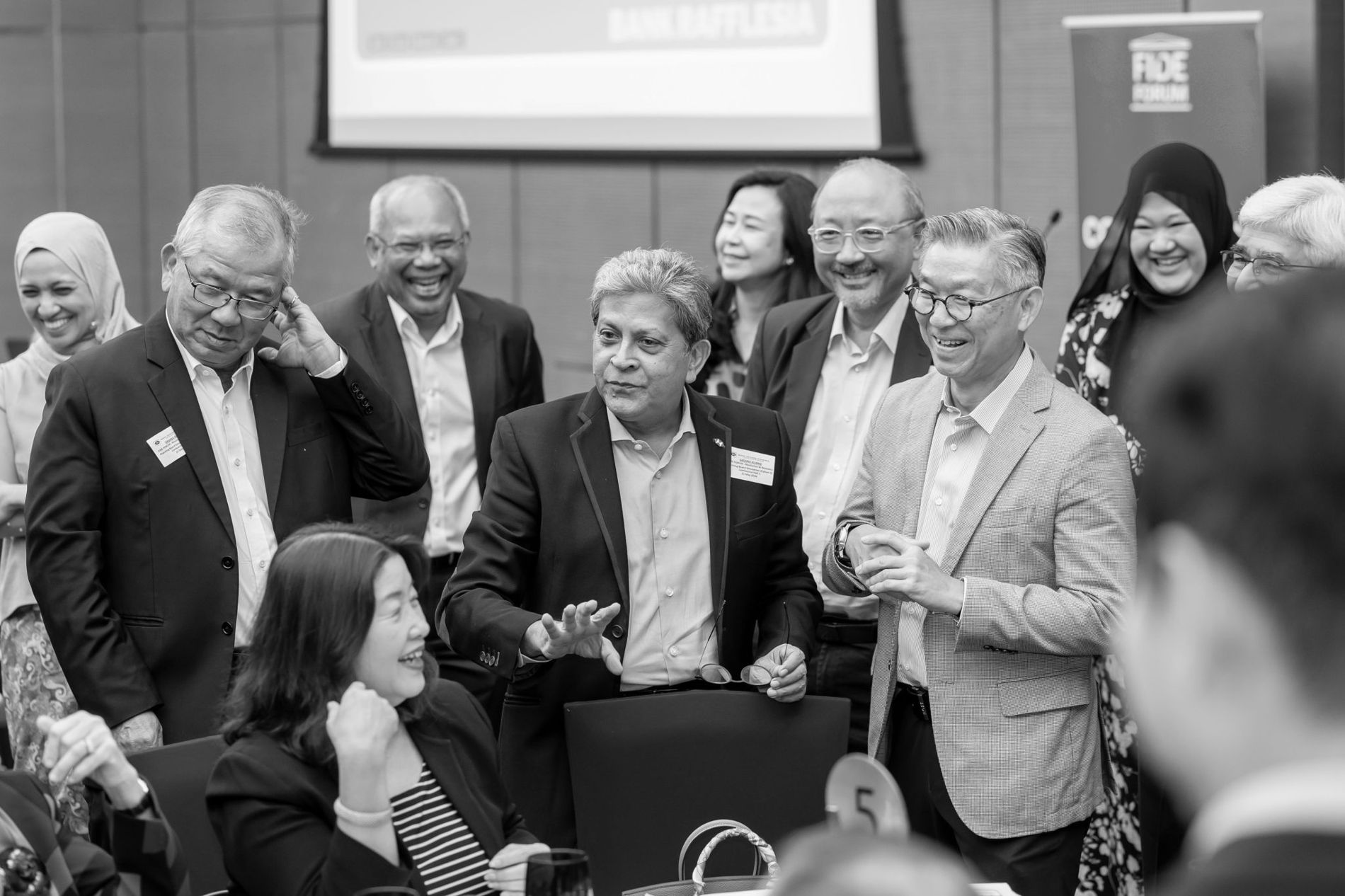Tunku Mahmood Fawzy with peers at a governance forum